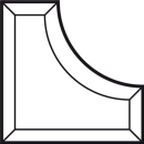 Bevel, Innenecke 5x5x2" = 12,7cm x 12,7cm x 5cm #-260 05 / P1